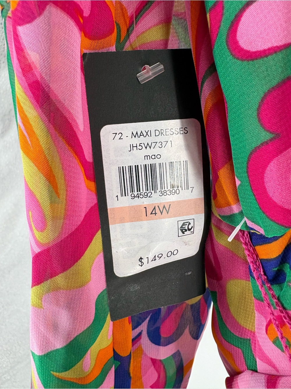 New Jessica Howard Floral V-Neck Long Sleeve Maxi Dress in Pink size 14 W - Picture 5 of 6